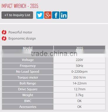 RONIX POWER TOOLS IMPACT WRENCH 1/2'' 900W MODEL 2035