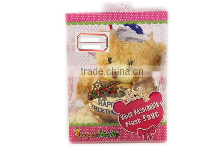 cute bear hot plush bo singing christmas toys with EN71
