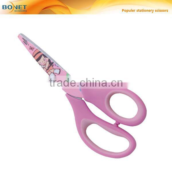 S61003 6" Soft Grip New office stationery abs handle scissors