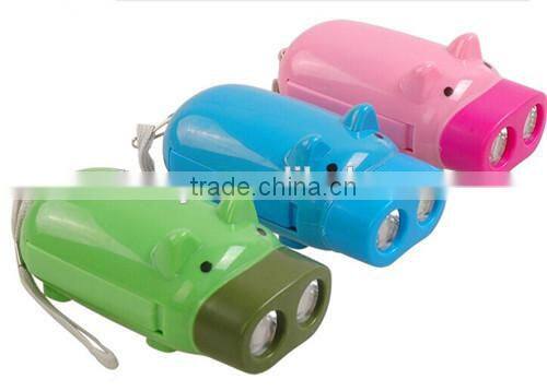 plastic cartoon pig shape squeeze charge torches