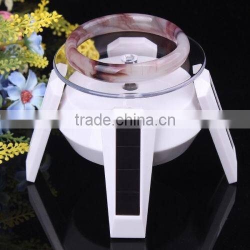 360 Degree Light Solar Powered Jewelry Rotating Display Stand
