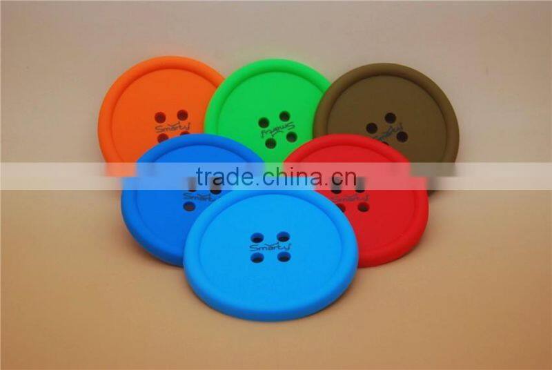 Cheap customied logo silicone rubber drink coasters, recycled rubber coasters