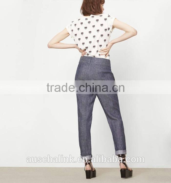 2017 new arrival women linen pants new pattern low price