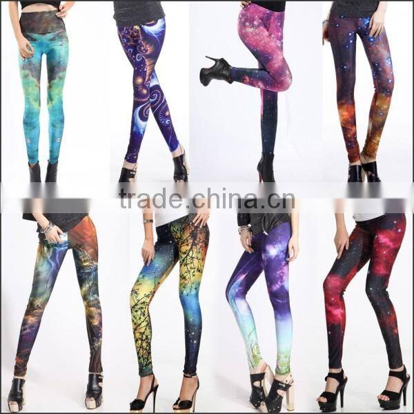 Wholesale leggings/ factory manufacture cut print laggins