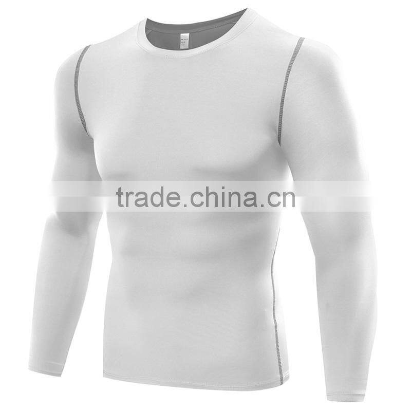 Quick dry long sleeve fitness training sport wear men t shirt