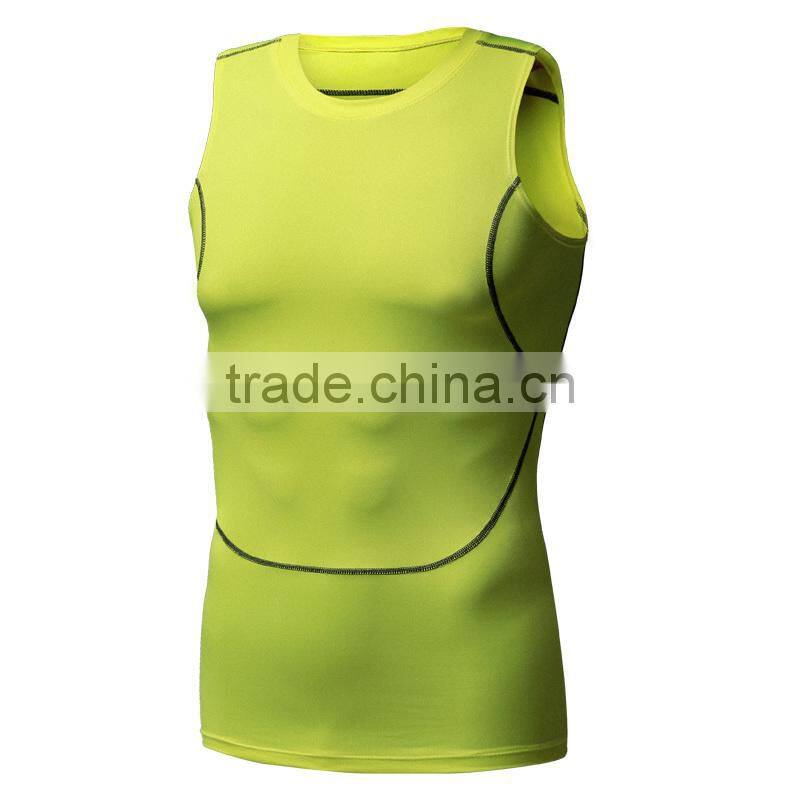 Wholesale fashion polyester sports fitness tank top men summer