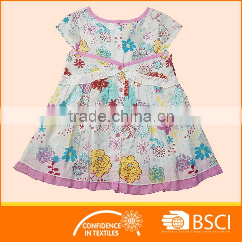 Flowerful Printing Baby Girl Cotton Dress