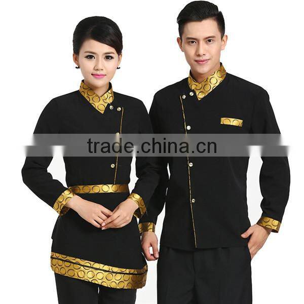 F10U fashion waiter and waitress high quality reception hotel uniform