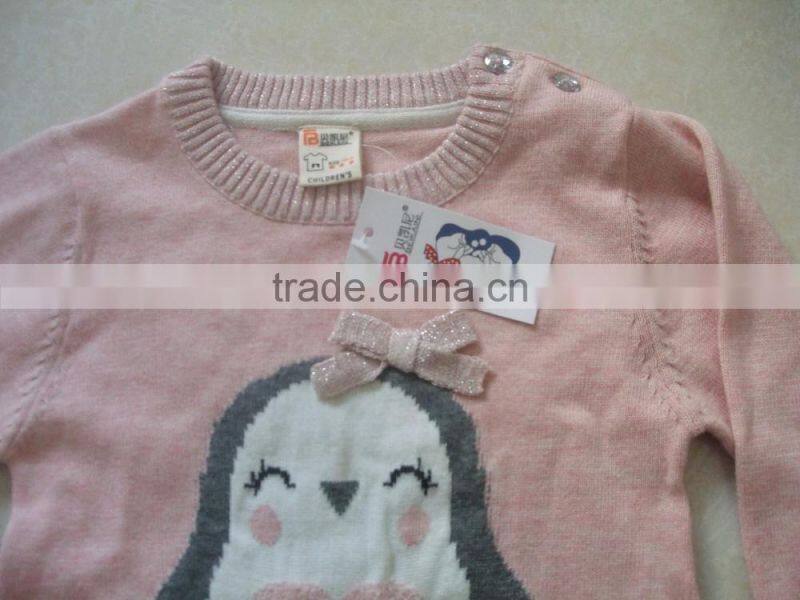 2017 Girls Long Sleeved Knit Sweater Children Sweater Kids Sweaters(BS1149)