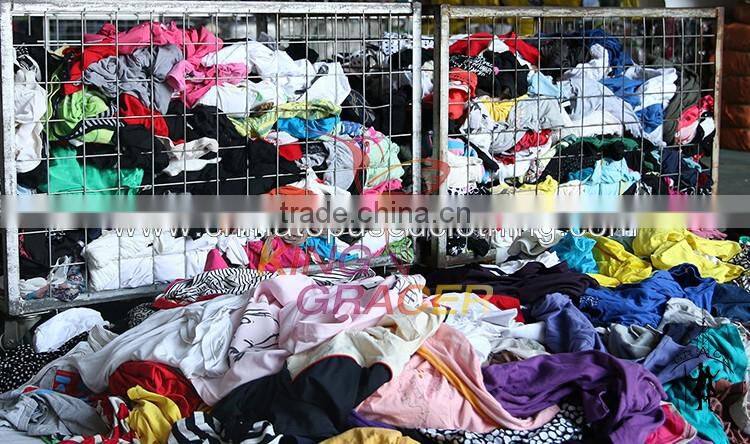 Wholesale Baled Sorted Ladies Short Sleeve T-shirt Used Clothing California style