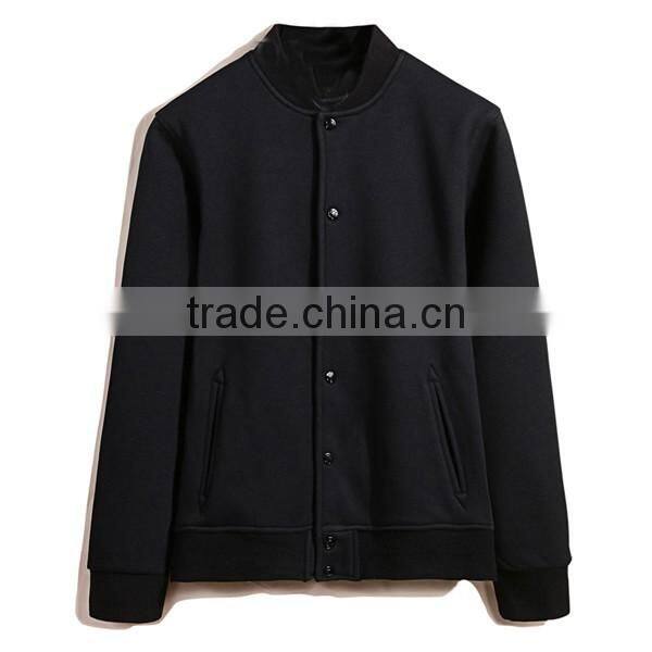 2016new designs custom solid baseball jacket for man