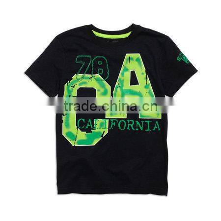 Trendy handsome purple children short sleeves tshirt