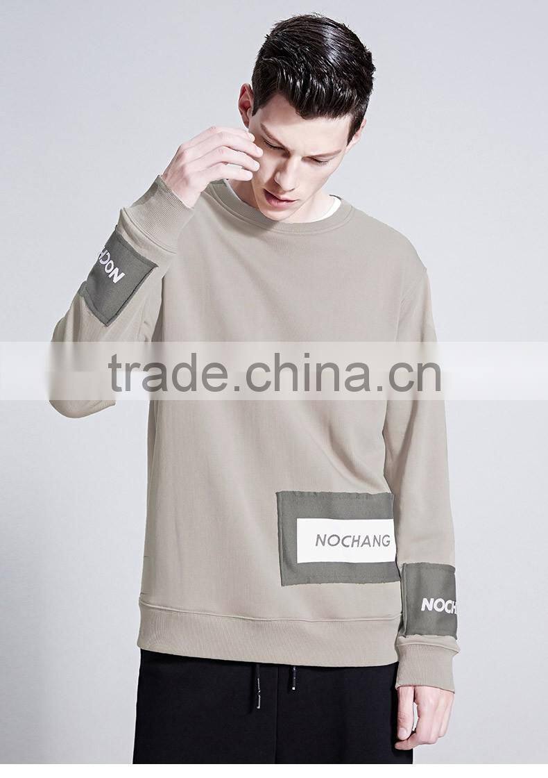 Wholesale Men's Fashion Hip Hop Clothing Custom Crew Neck Sweatshirt