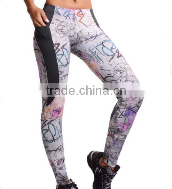 2017 Low Moq Custom Female Leggings Sublimation Printing Custom High Quality Seamless Yoga Pants