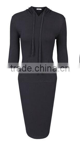 TOP Fashion Casual Long Hoodie pocket hoodies women slim sexy