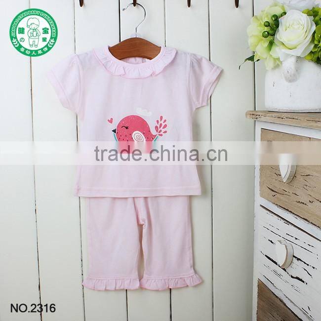OEM Branded 2 pieces matching baby girl set wholesale summer baby girl clothes