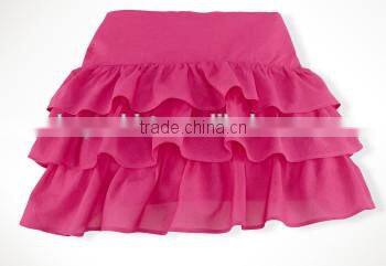 above-the-knee length casual dressess 100% knit cotton chevron dresses mini skirt kid girls cotton bottom chevron Skort