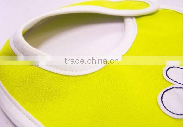 Embroidered flower drool bib for kids