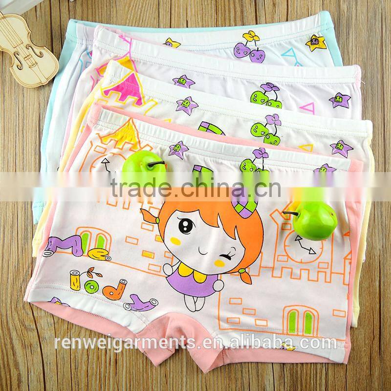 New design modal children underwear cute style girl boxer brief for children