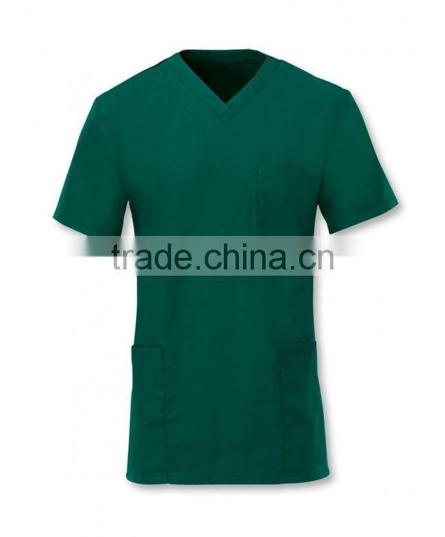 Hot sale 2017 stylish Unisex Lightweight Scrub with pocket hospital Medical uniform nursing tunic custom designs
