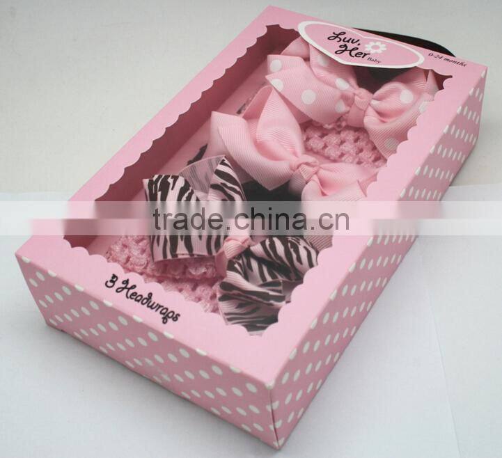 3pcs baby headband gift set, newborn baby 3pcs headband gift set