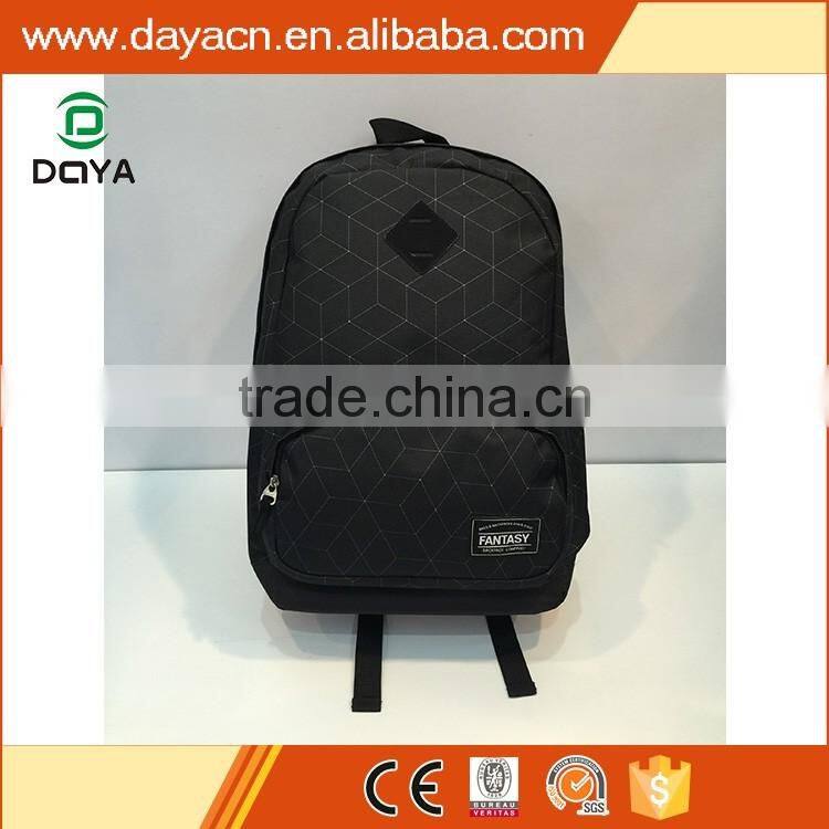 2017 hot sales wholesales custom black fashion adult school bag
