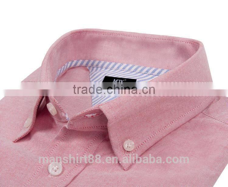 latest fashion design contrast color non iron washed oxford shirt for men