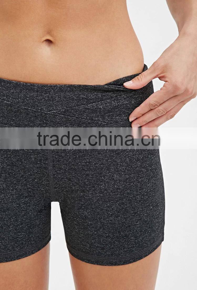2017 Guangzhou Shandao OEM Customized Wholesale Manufacture Best-selling 95% Cotton 5% Spandex Tight Women Yoga Shorts