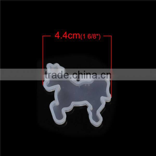Silicone DIY Tools Resin Mold Horse Animal White 44mm x 40mm