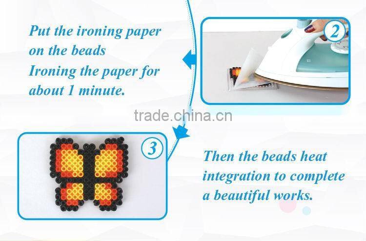 Diyfashion 5mm hama perler fuse beads zebra set with puzzle iron paper and twezzer hama beads toys for kids 18095