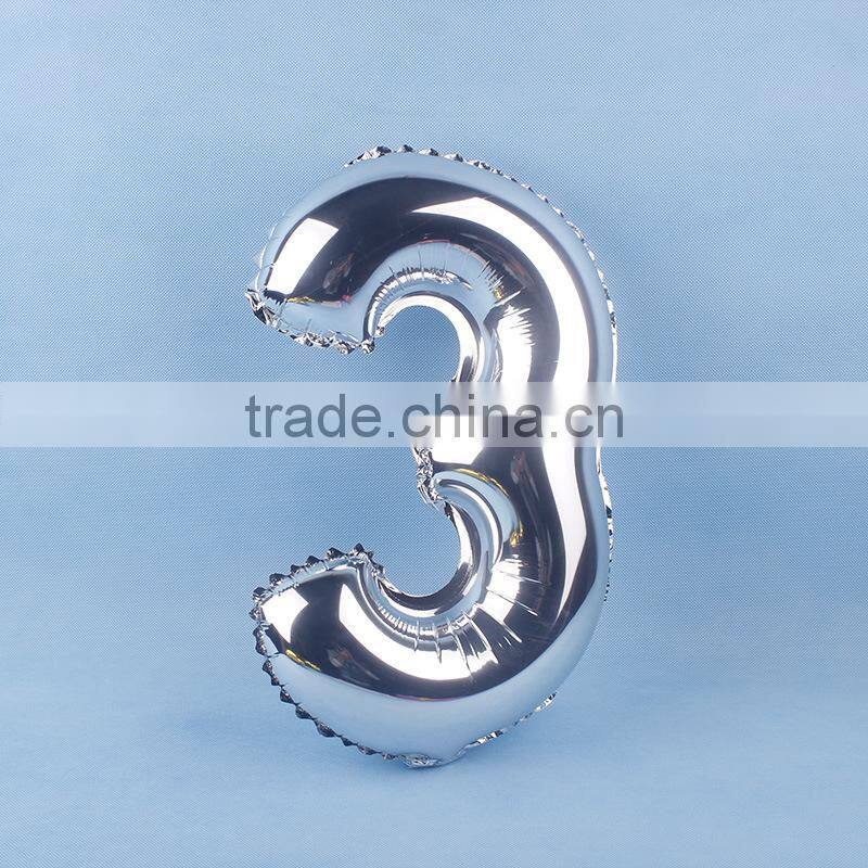 40 inch gold silver color foil number balloons for party decoration