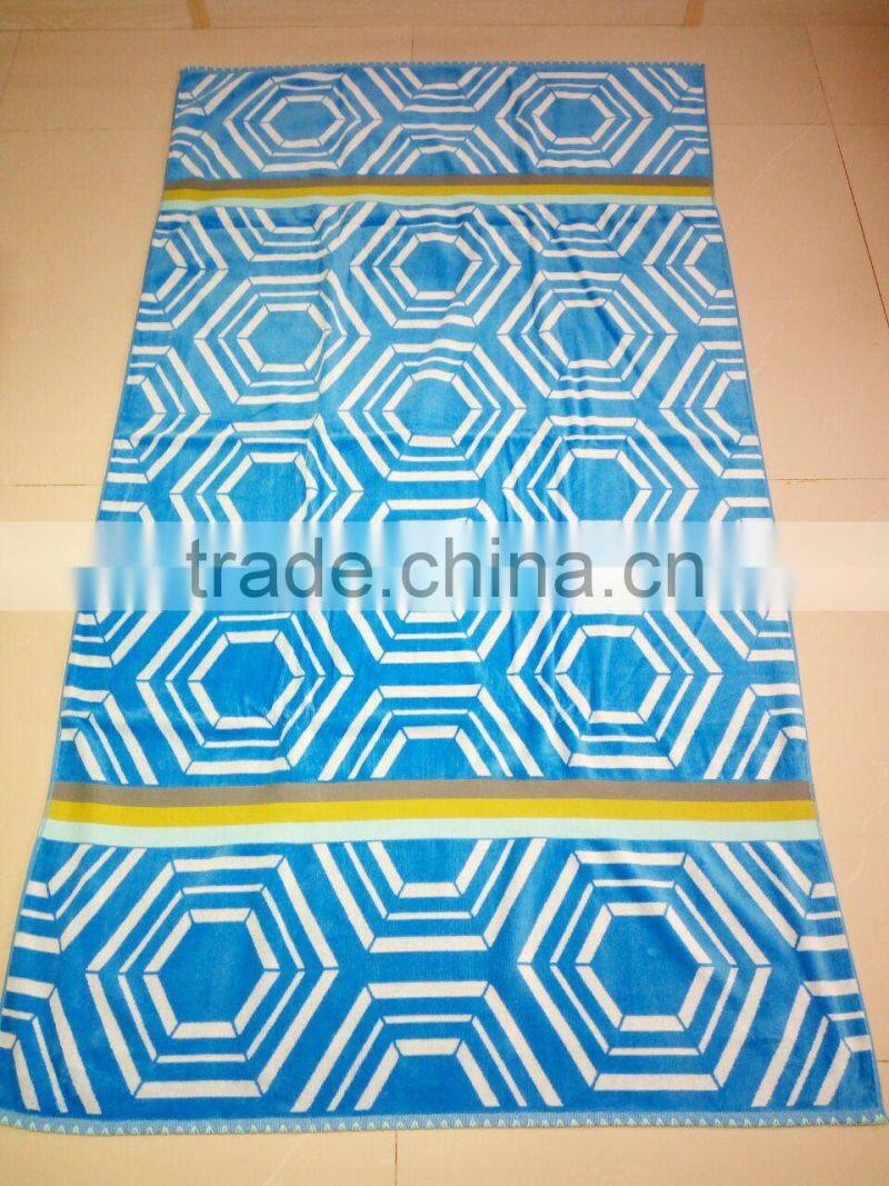Jacquard 100%cotton Summer Beach Yarn dyed Satin Board Custom Design Velour/Terry Bath Pool Blanket/80*160CM Towels