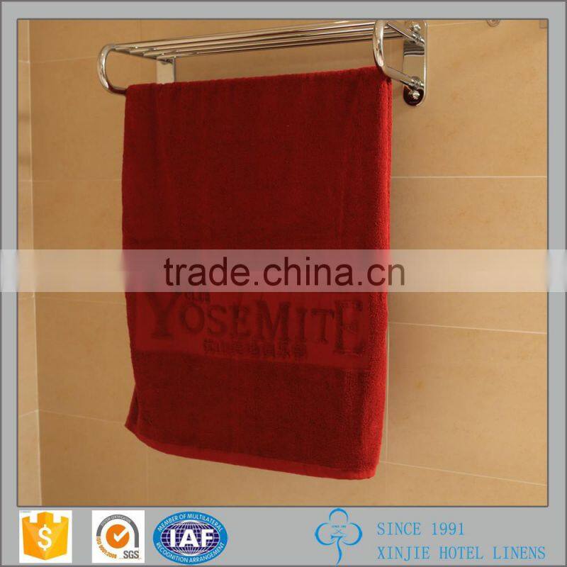Wholesale Solid jacquard Terry 100% cotton hotell towel for hair salon