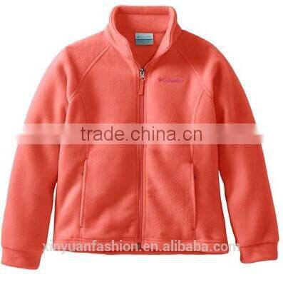 2014 hot sale long girl orange polar fleece blanket coat jacket