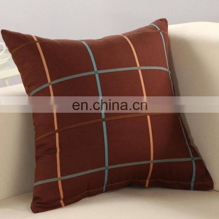 Simple Plain Grid Pillow Home Decorate Cushion