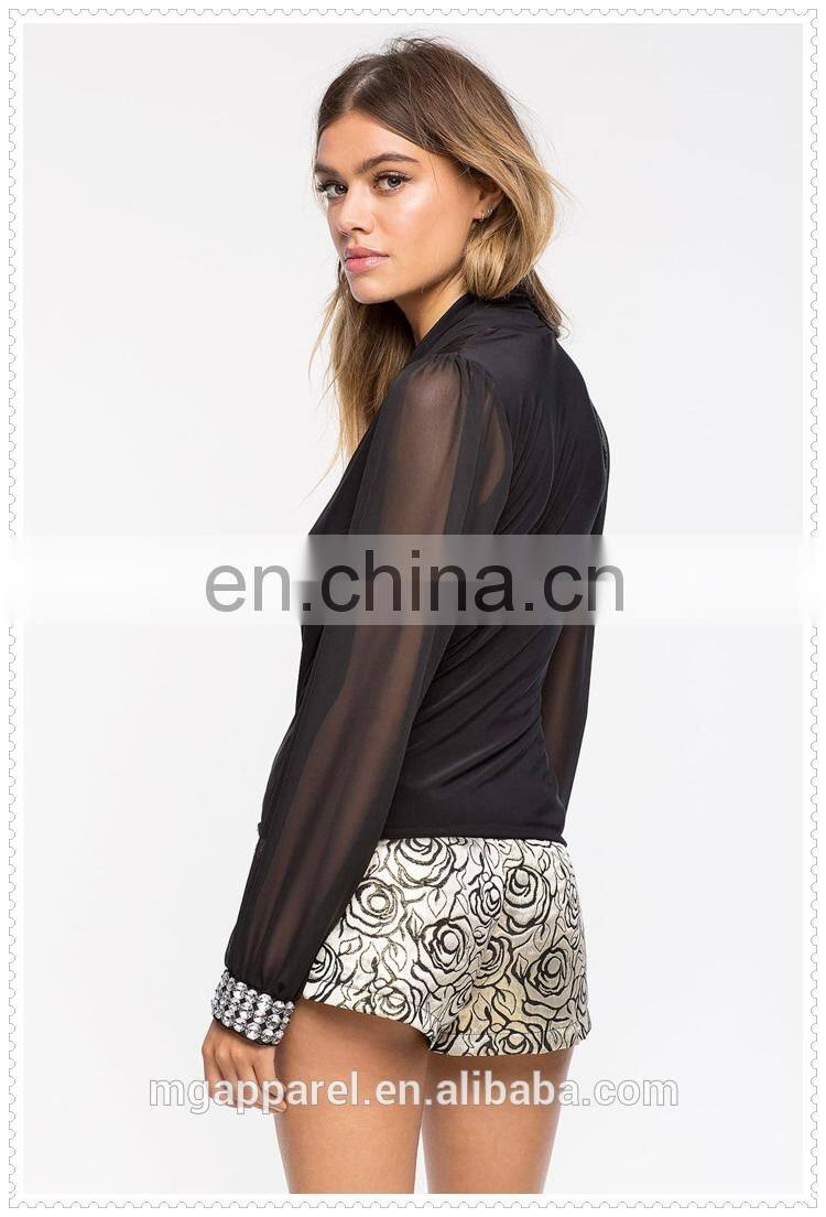 ladies western rhinestone cuff shift blouse designs on sale made in china