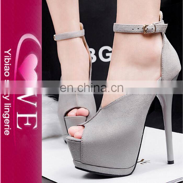 factory direct best quality colorfuls fashion Suede peep toe high heel shoes women