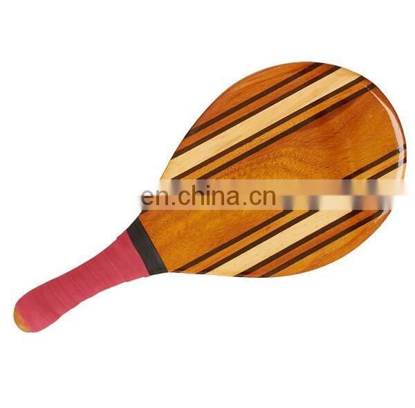 Wholesale Wooden Beach racket sale / 2 beach paddle with 1 ball