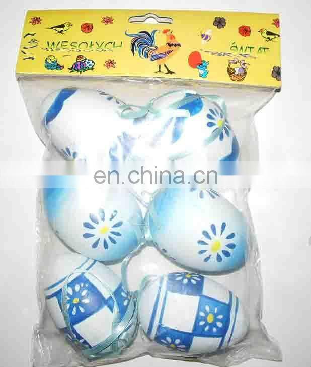 DIY Plastic Colorful Easter Eggs With Hanger Ribbon Decoration