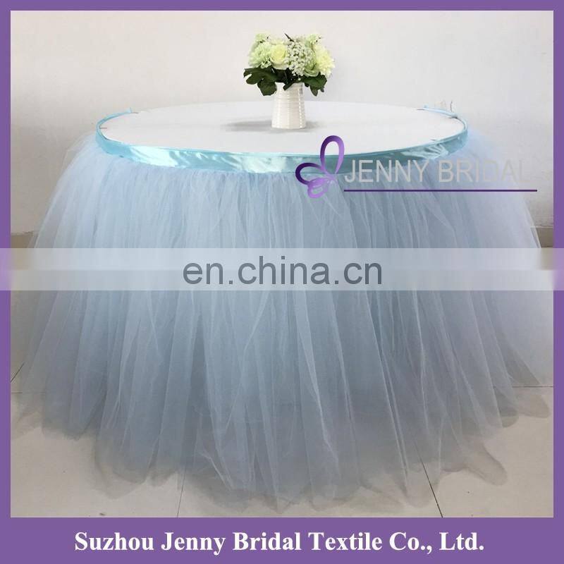 TC091 extra long tulle table skirt chiffon table skirt