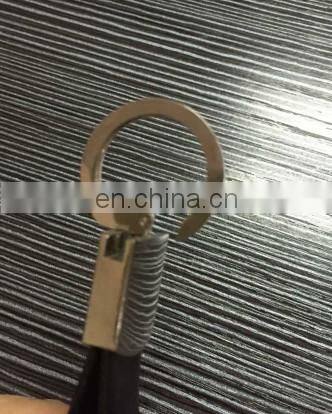 custom genuine leather keychain with enamel