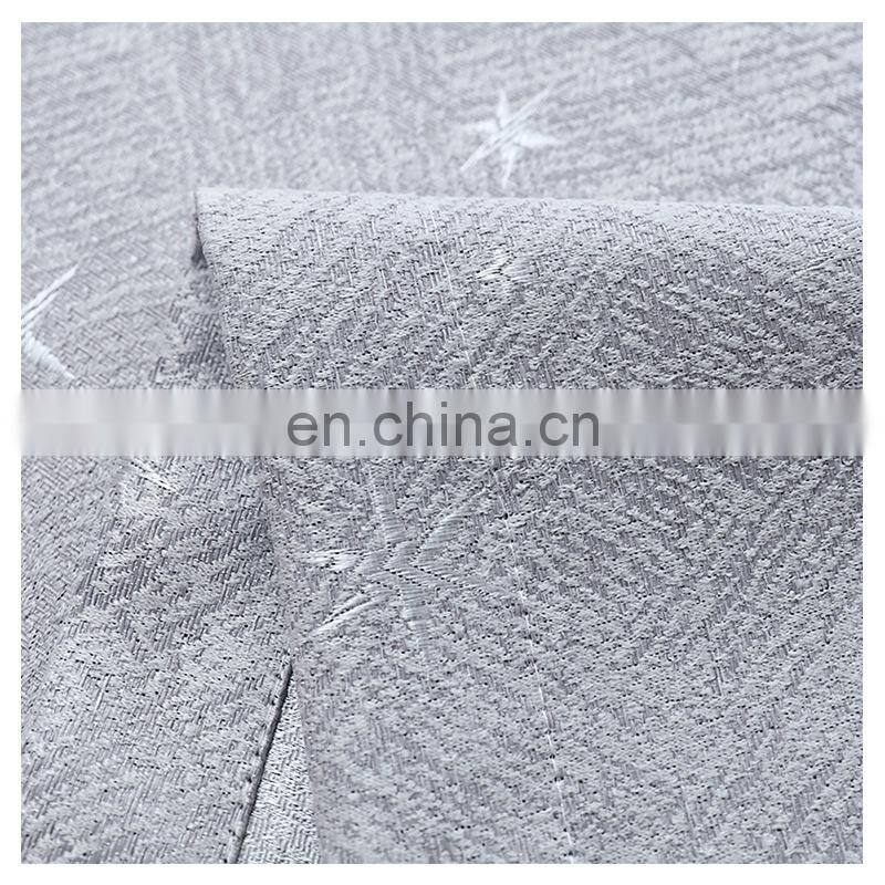 Thick cotton and linen customized star design jacquard curtains blackout