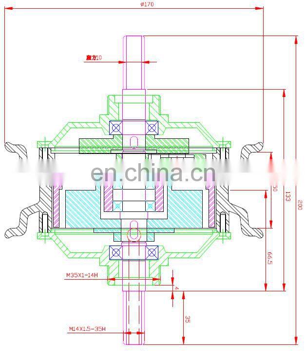 E-tech 10 inch DC brushless wheel motor gear hub motor for golf cart