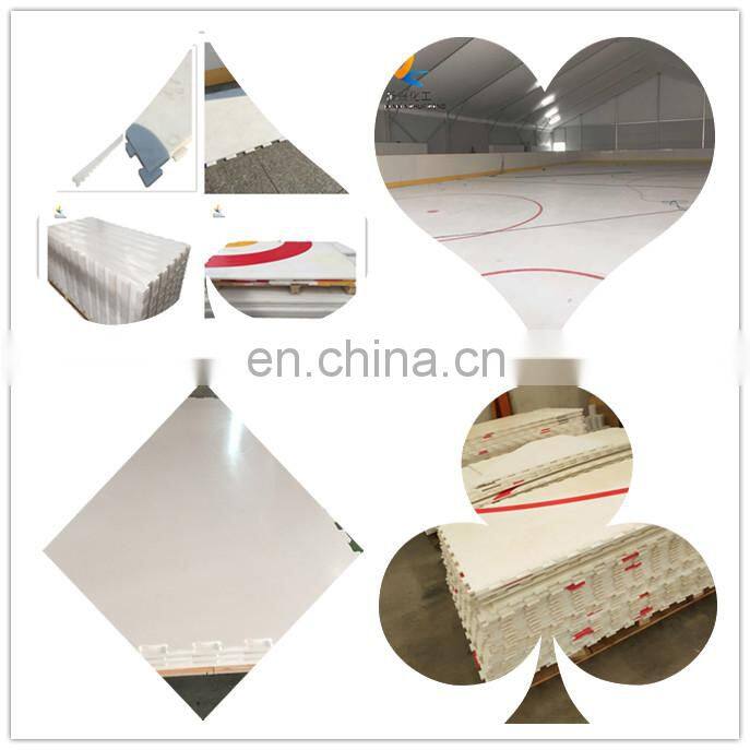 synthetic ice 15mm synthetic ice rink hockey board plastic / plastic skating rink panels