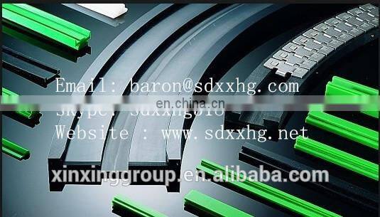 machined UHMWPE products, green color conveyor UHMWPE wear strip, wear resistant UHMWPE strip for conveyor