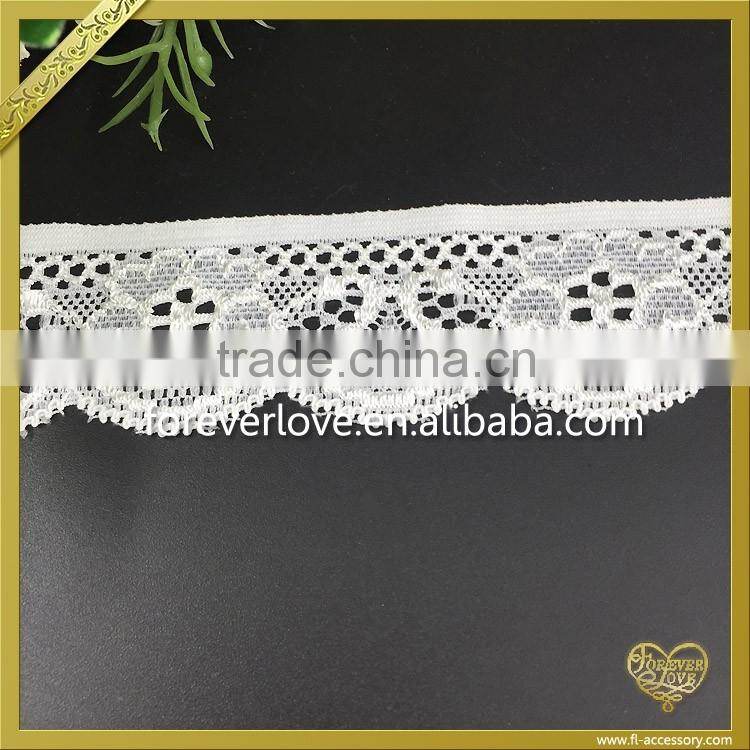 Wholesale underwear narrow stretch lace trim flower fabric embroidery lace trimming FLL-020