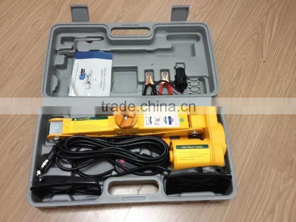 IT1104 1.5ton 12v electric scissor jackwith wrench/automatic car jack with wrench