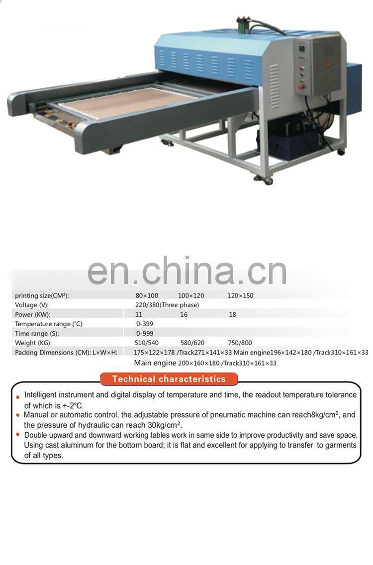 Fully automatic pneumatic double station Double side heat press