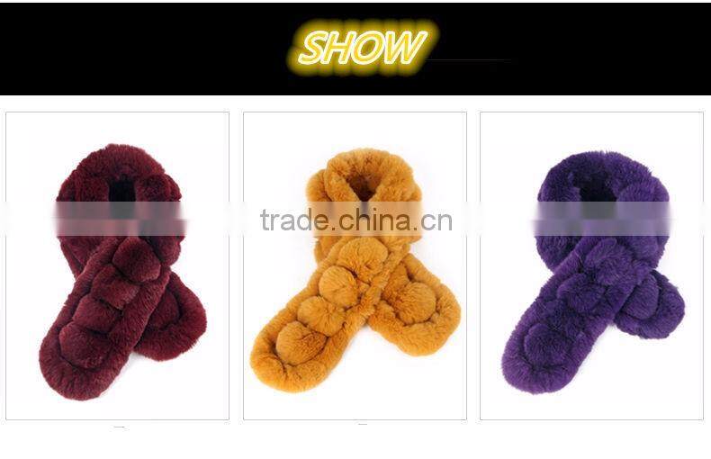 rabbit fur long scarf