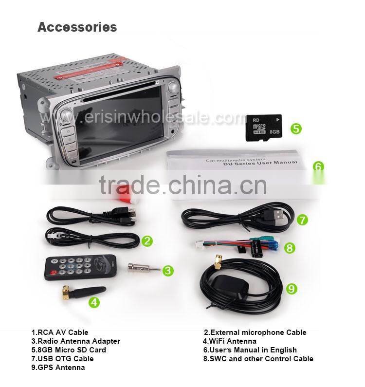 Erisin ES3009F 7" Touch Screen Car Audio System with GPS for Mondeo